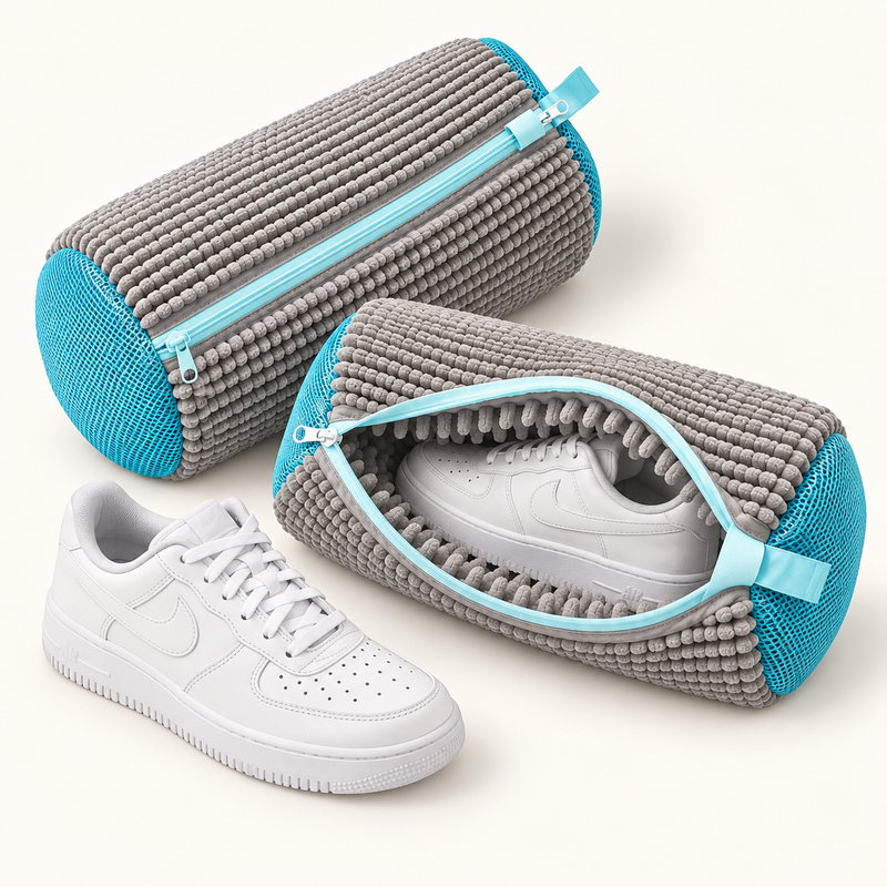 SOLEVA sneaker wash bag for laundry care, designed to clean trainers effectively in the washing machine.