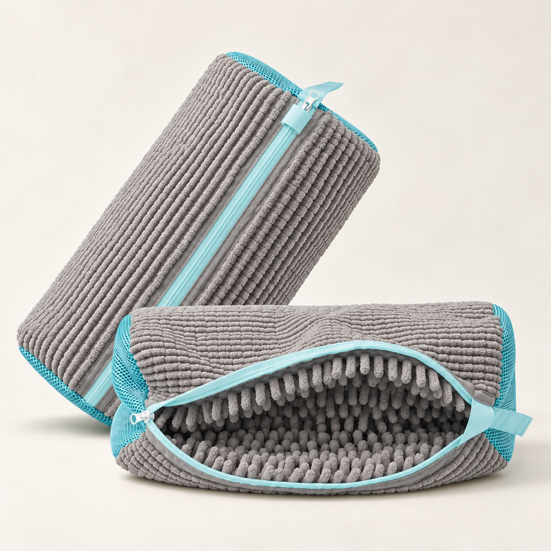 SOLEVA sneaker wash bag for laundry care, designed to clean trainers safely in the washing machine, durable and easy to use.