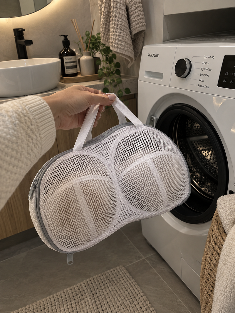 SOLEVA Bra Wash Bag for laundry care, designed to protect bras and keep their shape during washing.